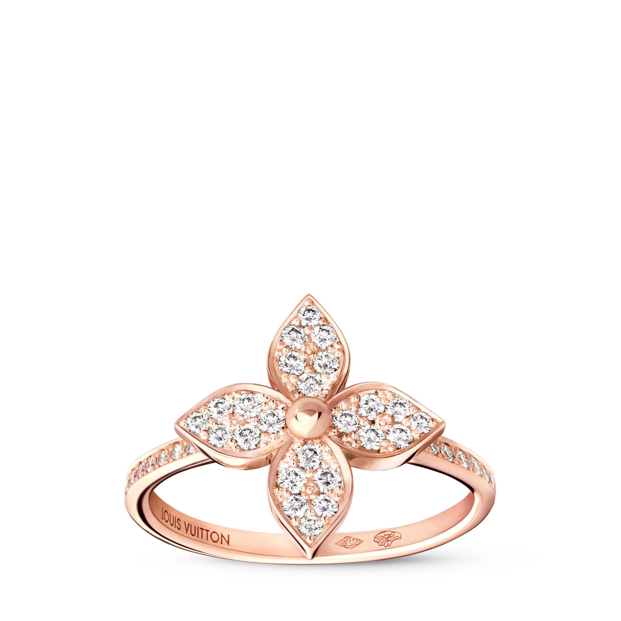 Idylle Blossom Ring, Pink Gold and Diamonds - Jewelry - Categories